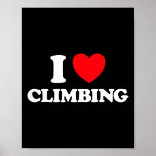 Klim Hart Rotsklimmer Hobbymuur Gym Berg C Poster