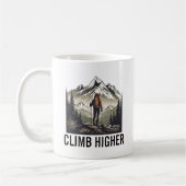 Klim Hoger Berg Wandelaar Koffiemok (Links)