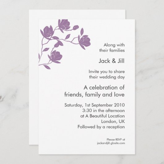 Klim hoog (paars) 5x7 kaart (Voorkant / Achterkant)