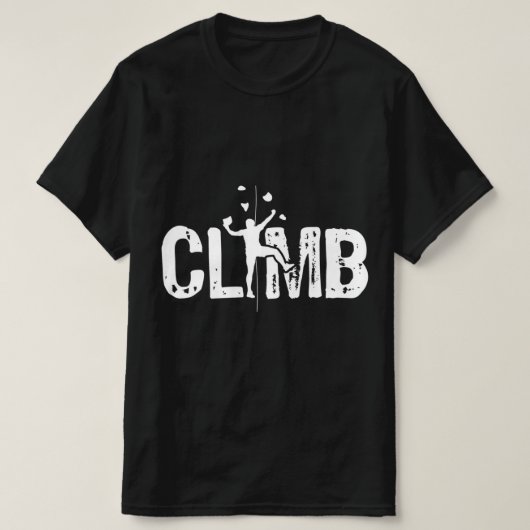 Klim klimmende wandklimmer van Bouldering T-shirt (Design voorkant)
