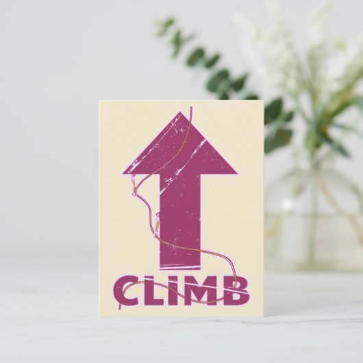 Klim klimtouw briefkaart (Staand voorkant)