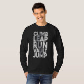 Klim Leap run Vault Parkourist Parkour Sport T-shirt (Voorkant volledig)