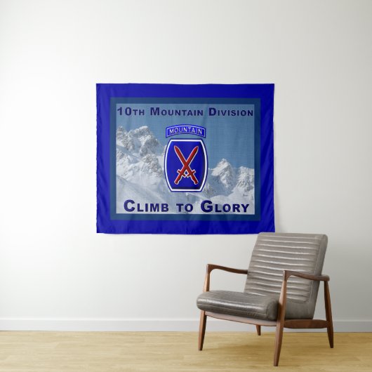 Klim naar Glory 10th Mountain Division Wandkleed (In Situ (horizontaal))