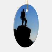 Klim op Mt Kilimanjaro Keramisch Ornament (Rechts)
