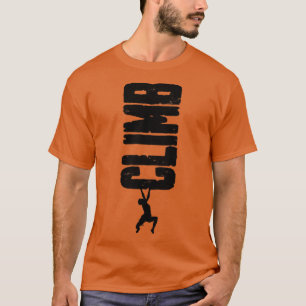 Klim op rotsen die de verticale cl van de staartr t-shirt