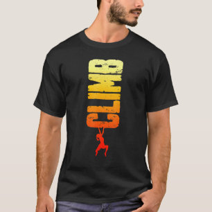 Klim op rotsen die de verticale cl van de staartr t-shirt