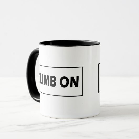 Klim op rotsklimmen mok (Voorkant links)