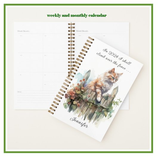 Klim over het hek Weekly Maandelijkse Kalender Planner