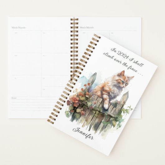 Klim over het hek Weekly Maandelijkse Kalender Planner (Display)
