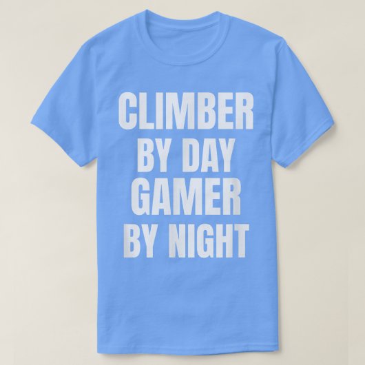 Klim tegen dag gamer tegen nacht T-shirt (Design voorkant)