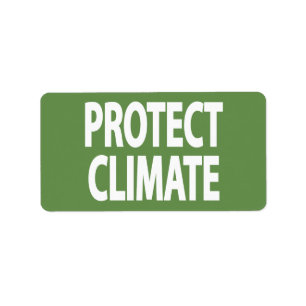 Klimaat beschermen etiket