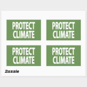 Klimaat beschermen rechthoekige sticker (Vel)