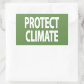 Klimaat beschermen rechthoekige sticker (Tas)