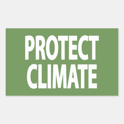 Klimaat beschermen rechthoekige sticker (Voorkant)