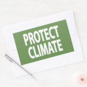 Klimaat beschermen rechthoekige sticker (Envelop)