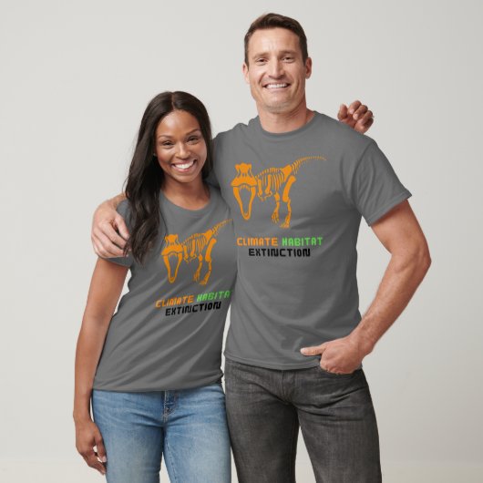 Klimaat habitat uitsterven dinosauriër T-Rex T-shirt (Unisex)