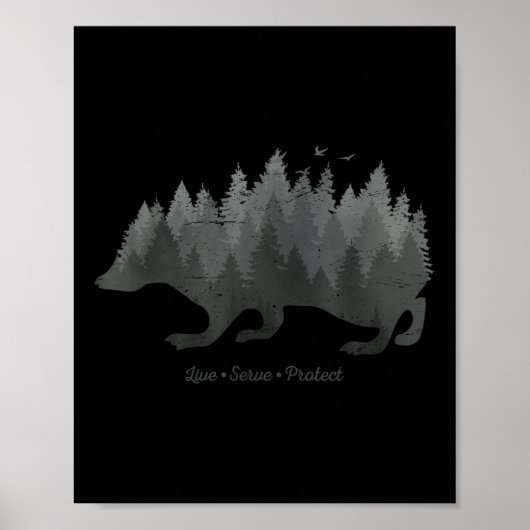 Klimaat Milieubescherming I Natuur Egel Poster (Voorkant)