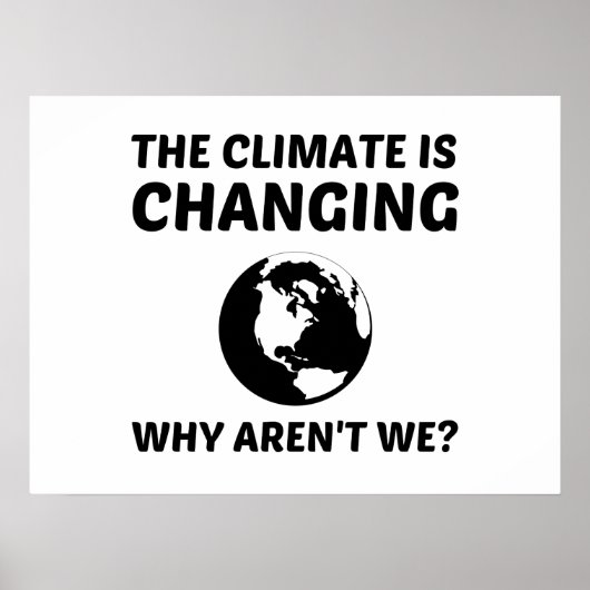 KLIMAAT VERANDERT POSTER (Voorkant)