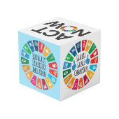 Klimaat. Wereldwijde doelstellingen voor duurzame  Kubus (Achter hoekig)