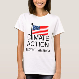 Klimaatactie beschermt Amerika T-shirt
