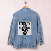 Klimaatactie, niet alleen woorden denim jacket (Hangar)