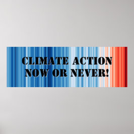 Klimaatactie nu! Climate Stripes Poster