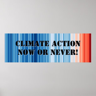 Klimaatactie nu! Climate Stripes Poster