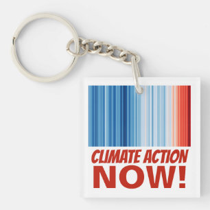 Klimaatactie nu! Global Warming Eco Earth Sleutelhanger