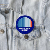 Klimaatactie nu Global Warming Stripes Collosal Ronde Button 7,6 Cm (In situ)