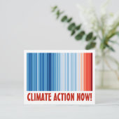 Klimaatactie nu! Opwarmingsstrips Briefkaart (Staand voorkant)