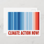 Klimaatactie nu! Opwarmingsstrips Briefkaart (Voorkant / Achterkant)