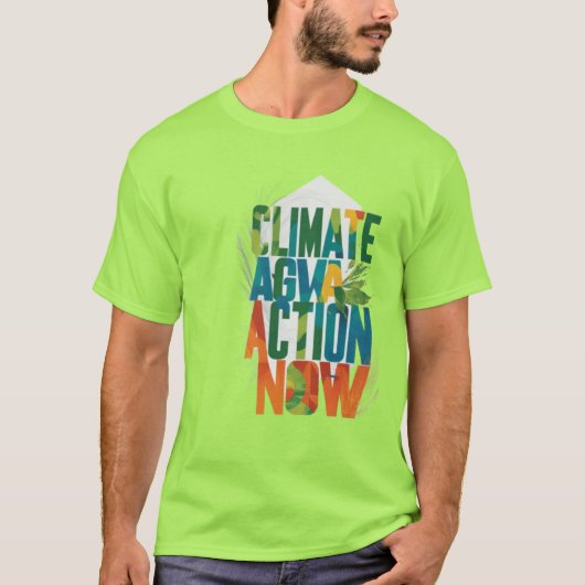 Klimaatactie nu t-shirt (Voorkant)