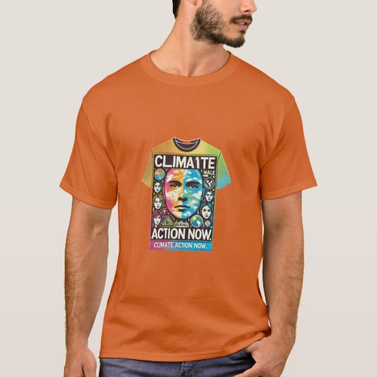 Klimaatactie nu t-shirt (Voorkant)