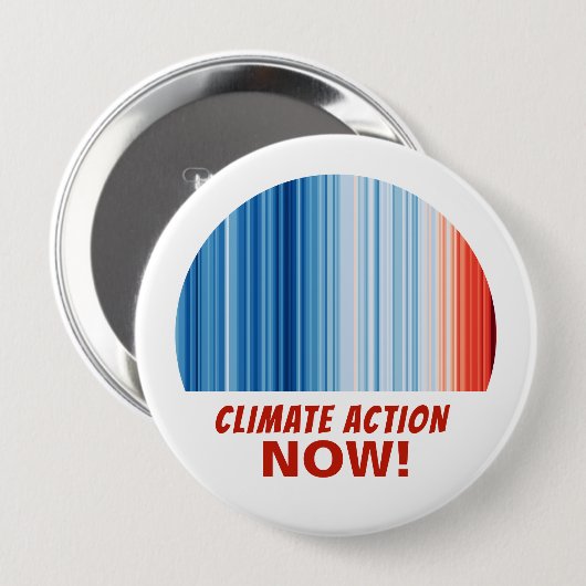 Klimaatactie nu! Wereldwijde opwarming Ronde Button 4,0 Cm (Voorkant /achterkant)