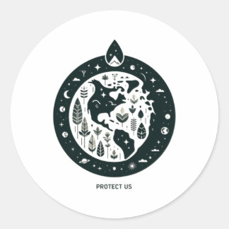 Klimaatactie voor toekomstige generaties - Duurzaa Ronde Sticker