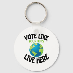 Klimaatactivist Shirt op Aardodag Ouder kind Sleutelhanger