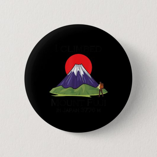 Klimaatberg Fuji Ronde Button 5,7 Cm (Voorkant)