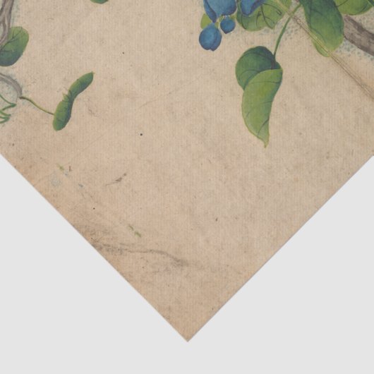 Klimaatblauwe bloemen van Zhang Ruoai Tissuepapier (Detail)