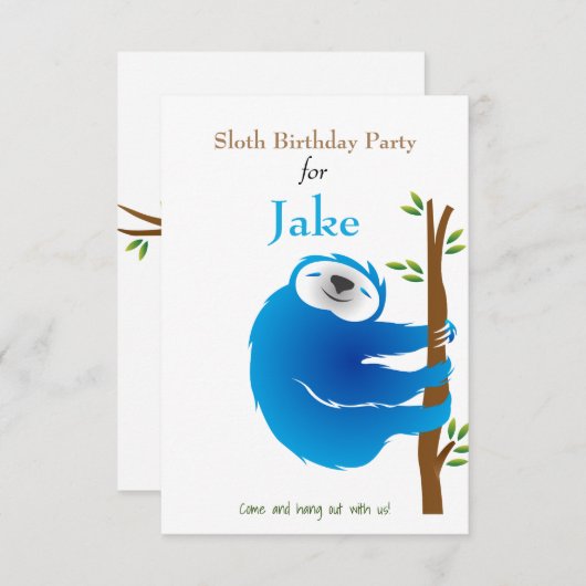 Klimaatblauwe gleuf - uitnodiging (Voorkant / Achterkant)