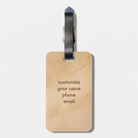 KlimaatCalico Kitten Bagagelabel (Achterkant verticaal)