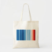 Klimaatcrisis-opwarming strepen tote bag (Voorkant)