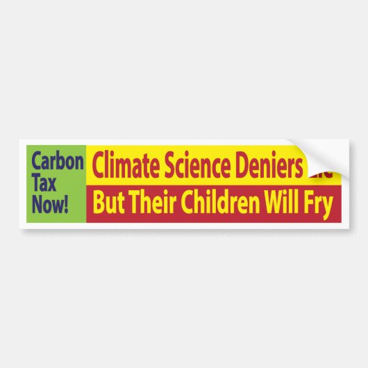 Klimaatdenkers liegen/Maar hun kinderen vliegen Bumpersticker (Voorkant)