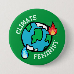Klimaatfeministische Button (groen)
