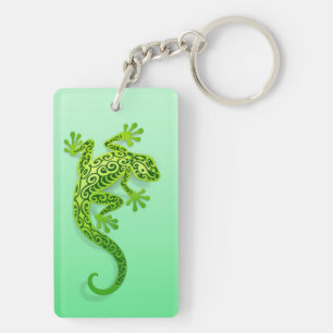 Klimaatgroene Gecko Sleutelhanger