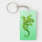 Klimaatgroene Gecko Sleutelhanger (Voorkant)
