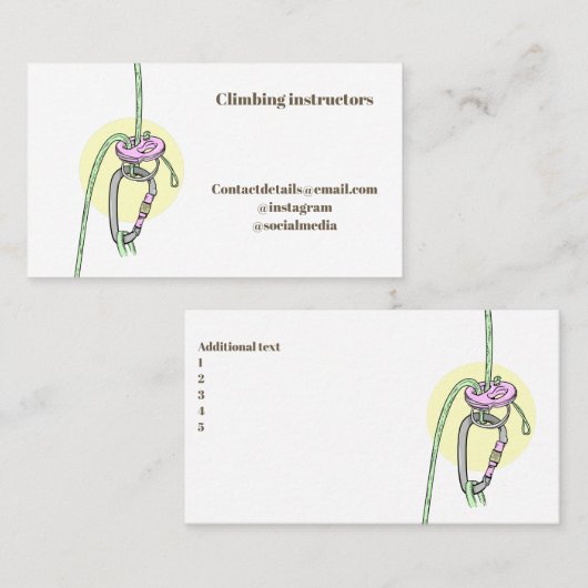 Klimaatinstructeur Visitekaartje (Voorkant / Achterkant)