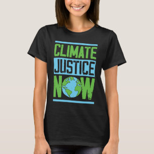 Klimaatjustitie Nu milieuactivist Aarde D T-shirt