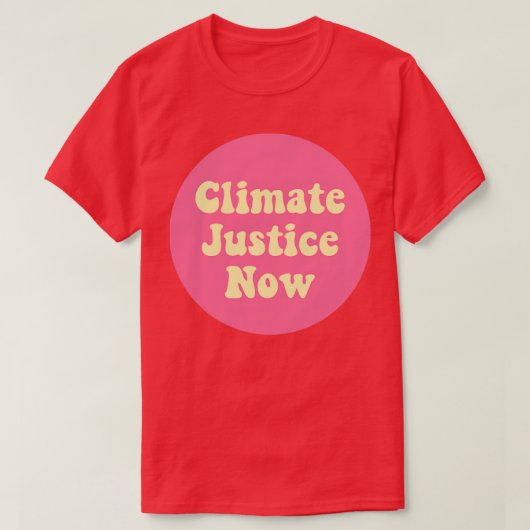 Klimaatjustitie nu t-shirt (Design voorkant)
