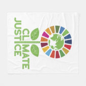 Klimaatjustitie VN Global Goals 2030 SDGs Fleece Deken (Voorkant (Horizontaal))