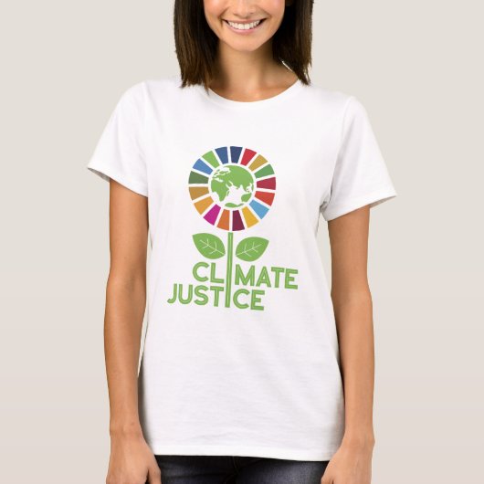 Klimaatjustitie VN Global Goals 2030 SDGs T-shirt (Voorkant)